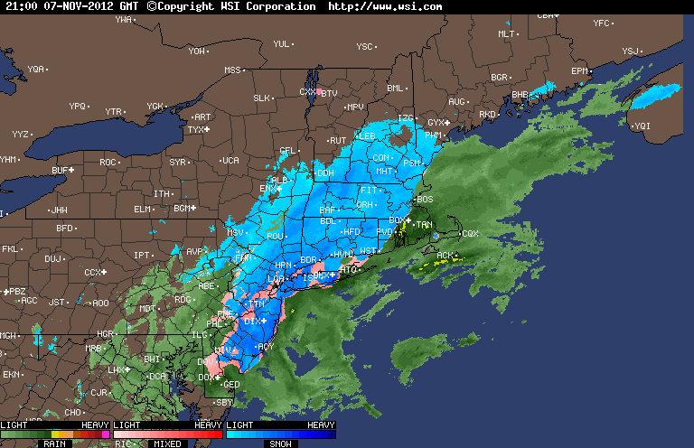 weather map showing storms moving through Connecticut