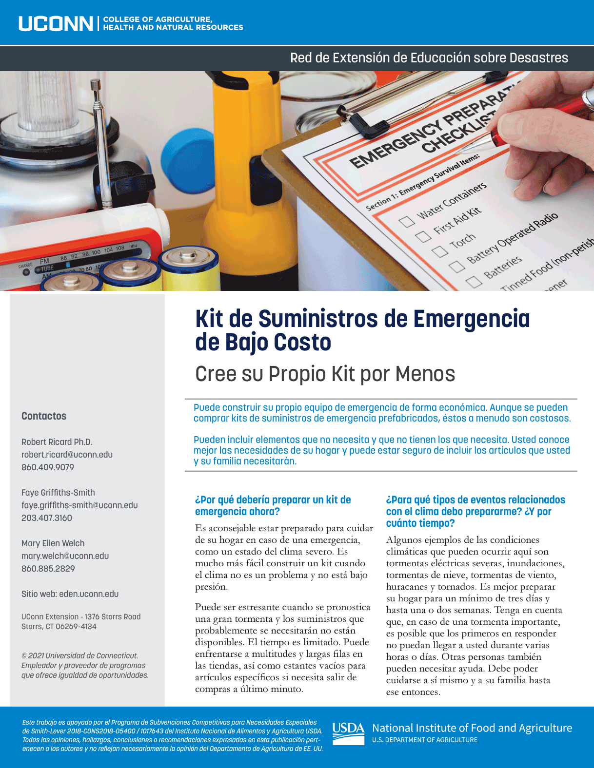 visual of the emergency checklist publication